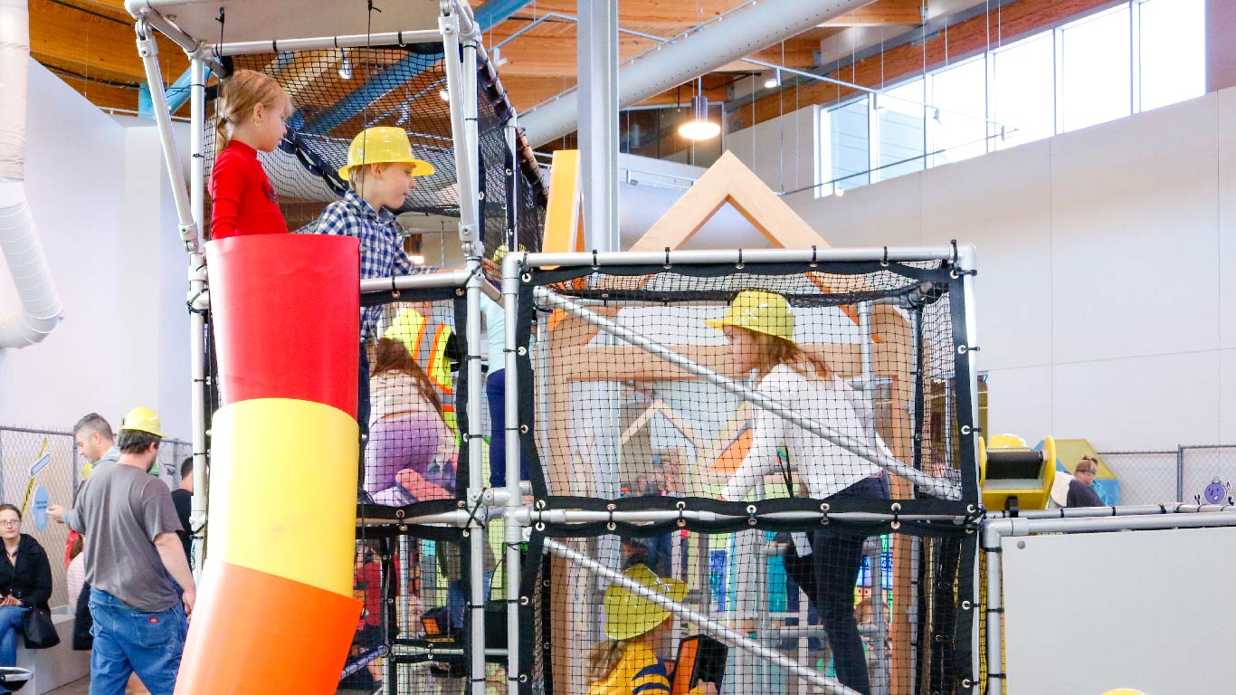 Building Buddies Climb Through Playground