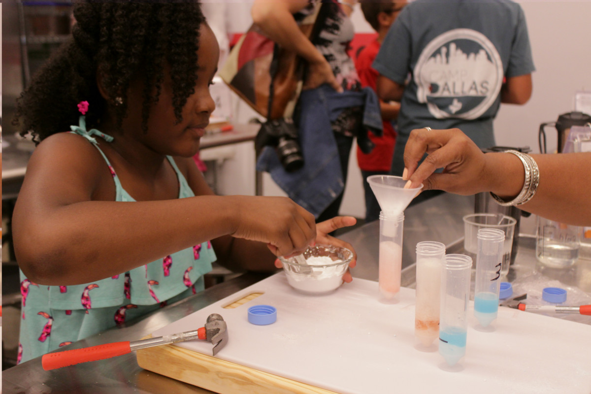 Girl Working On Chemistry Experiment