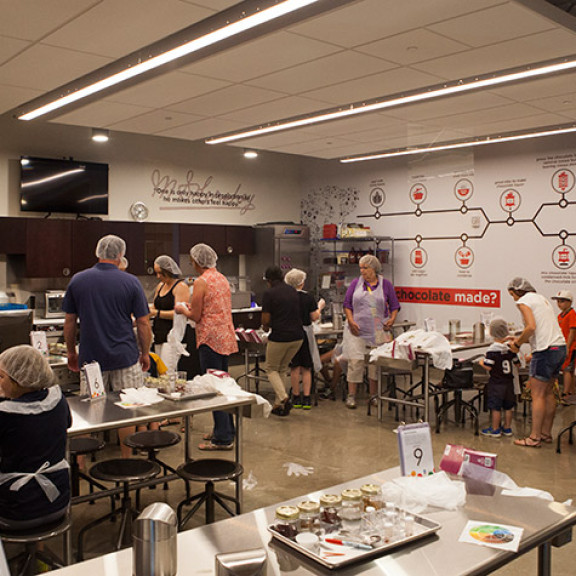 Group Of People Making Chocolate In Hersheys Lab