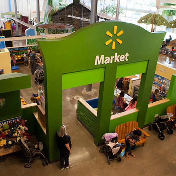 Top Overhead View Of Entire Walmart Market Experience