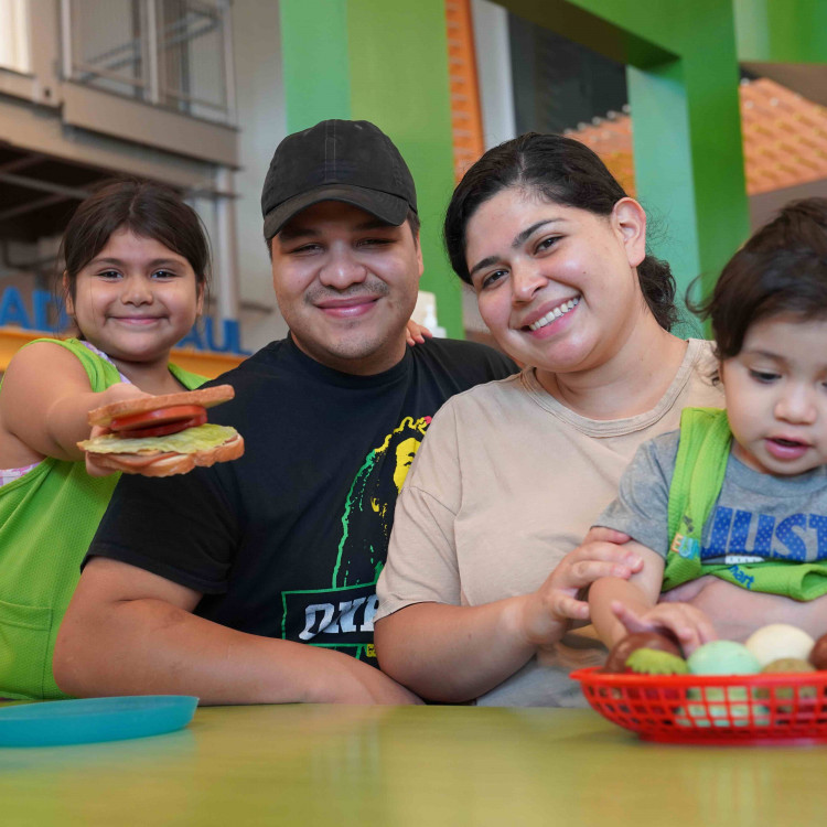 Family At Walmart Market Exhibit