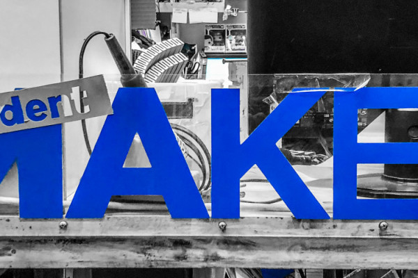 Image Of Maker Sign Created In Maker Lab