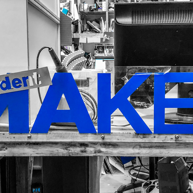 Image Of Maker Sign Created In Maker Lab