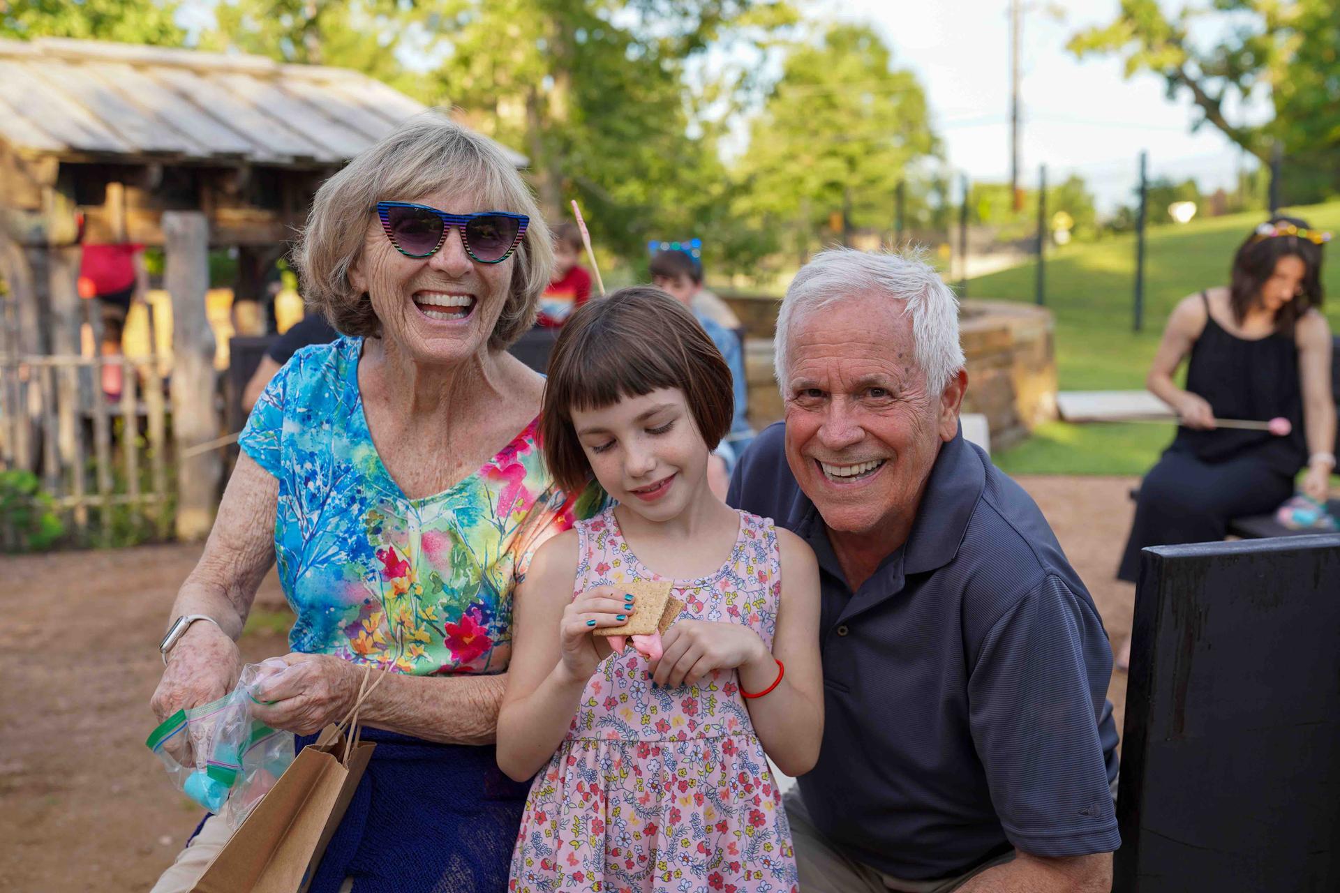 Child Playing With Her Grandparents