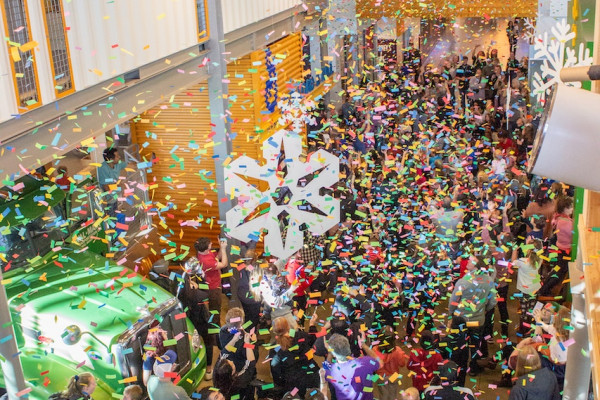 New Years Confetti Crowd